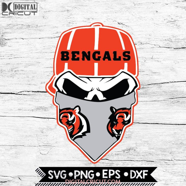 Cincinnati Bengals Svg. NFL Svg, Skull Svg Files For Cricut, Football Svg, Cricut File, Svg