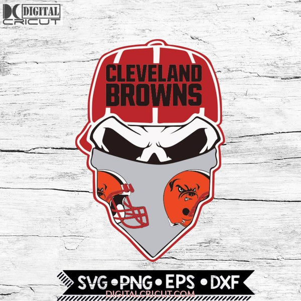 Cleveland Browns Svg. NFL Svg, Skull Svg Files For Cricut, Football Svg, Cricut File, Svg