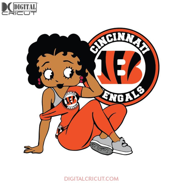Cincinnati Bengals, Betty Boobs Svg, Cincinnati Bengals Svg, Black girl Svg, Black girl magic Svg, NFL Svg