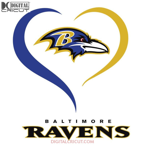 Baltimore Ravens Svg, Ravens Logo Love Svg, NFL Svg, Sport Svg, Football Svg, Cricut File, Clipart, Love Football Svg