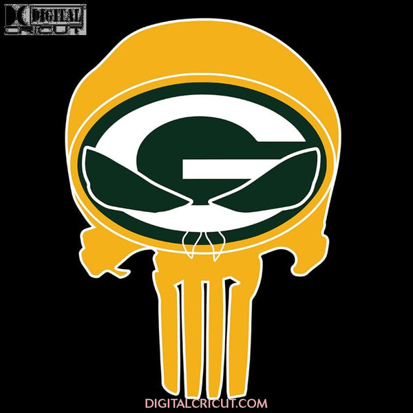 Green Bay Packers Svg, Green Bay Go Packers Logo Skull Svg, Cricut File, Clipart, Football Svg, Sport Svg, NFL Svg, Sport Svg