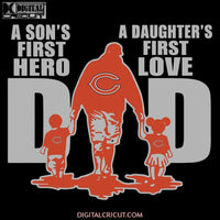 Chicago Bears Svg, Love Bears Svg, Football Love Dad Bears Svg, NFL Svg, Cricut File, Clipart, Sport Svg, Football Svg, Love Sport Svg