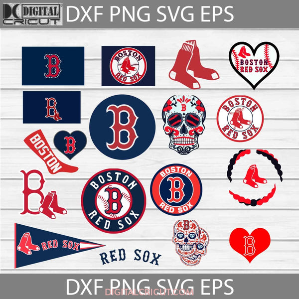 Boston Redsox Svg Love Baseball Mom Sport Team Bundle Mlb Clipart Cricut File Svg Png Eps Dxf