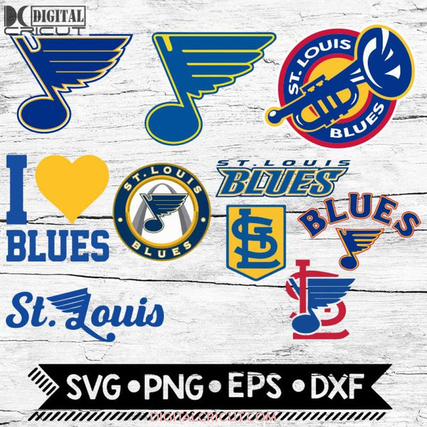 St Louis Blues Svg Files Nhl Svg Bundle Sport