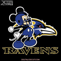 Baltimore Ravens Svg, Mickey Svg, Disney Svg, NFL Svg, Cricut File, Clipart, Football Svg, Sport Svg, Love Footbal Svg, Png, Eps, Dxf