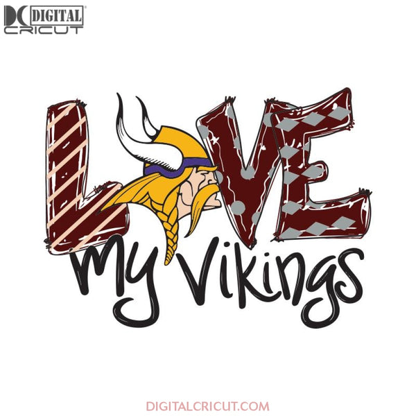 Minnesota Vikings Svg, Vikings Football Svg, Love Svg, NFL Svg, Cricut File, Clipart, Leopard Svg, Sport Svg, Love, Football Svg