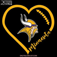 Minnesota Vikings Svg, Love Vikings Svg, Cricut File, Clipart, NFL Svg, Football Svg, Sport Svg, Love Football Svg, Png, Eps, Dxf