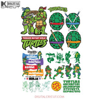 Ninja Turtles Svg, Bundle, Cricut File, Funny Ninja Turtles Svg, Cartoon Svg 2