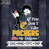 Betty Boop Svg, If You Don't Like Packers Kiss My Endzone Svg, Green Bay Packers Svg, NFL Svg, Football Svg, Cricut File, Svg