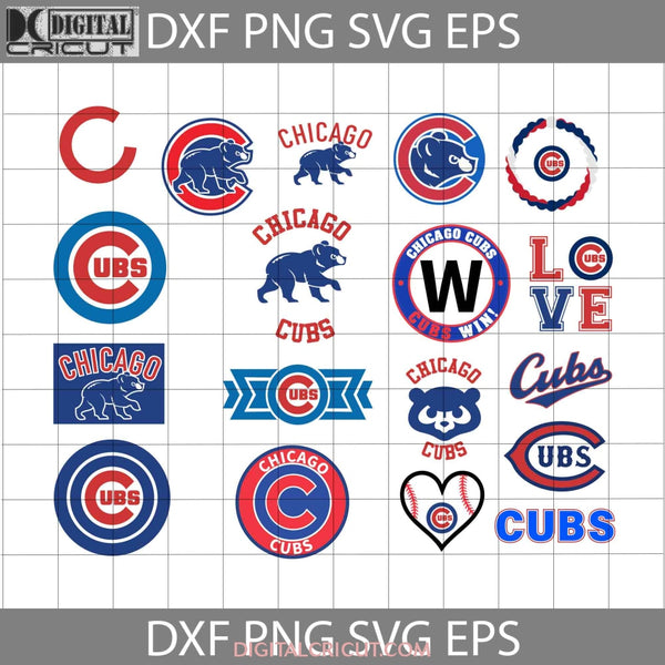 Chicago Cubs Clipart Png Mlb Baseball Ai Svg Eps Dxf Design Files For Cricut Silhouette Cut