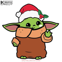 Baby Yoda Christmas Star Wars The Mandalorian Svg, Cricut File, Star Wars Svg, Baby Yoda Svg, Cute Yoda Svg, Christmas Svg