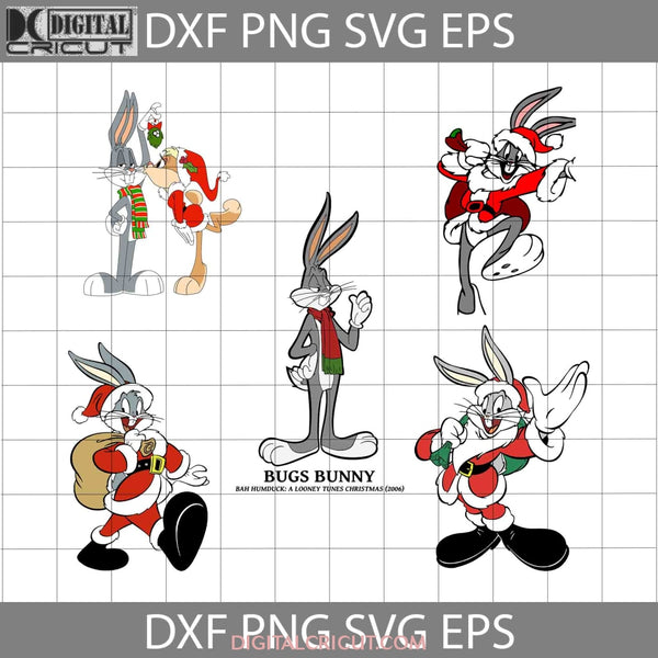 Bugs Bunny Svg Looney Tunes Cartoon Bundle Christmas Gift Cricut File Clipart Png Eps Dxf