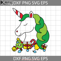 Cute Christmas Unicorn Head With Svg Christmas Cricut File Clipart Png Eps Dxf