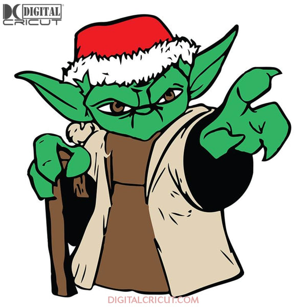 Yoda Christmas Svg, Yoda Star Wars Svg, Baby Yoda Svg, Cuties Yoda Svg, Cricut File, Clipart, Star Wars Svg, Christmas Svg, Merry Christmas Svg