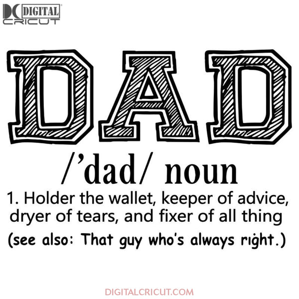 Dad Noun Svg Files For Silhouette Cricut Dxf Eps Png Instant Download4