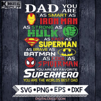Daddy Bundle Fathers Day Marvel Cartoon Svg Png Eps Dxf