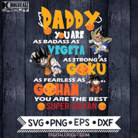 Daddy Bundle Goku Svg Dragon Ball Fathers Day Marvel Cartoon