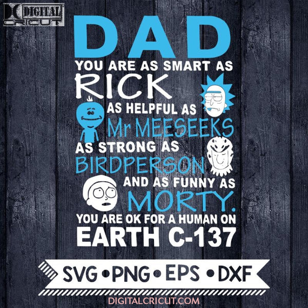 Daddy Bundle Rick Svg Dad Fathers Day Marvel Cartoon