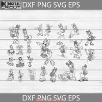 Daisy Duck Mandala Svg Cartoon Bundle Cricut File Clipart Png Eps Dxf