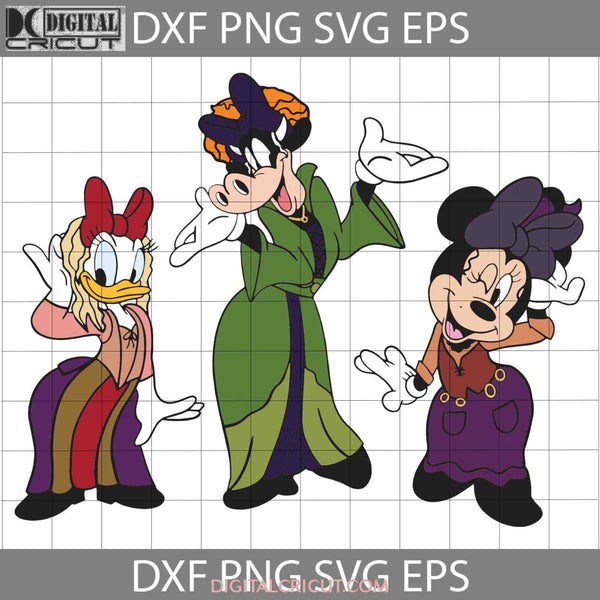 Daisy Duck Witch Svg Goofy Mickey Halloween Cricut File Clipart Png Eps Dxf