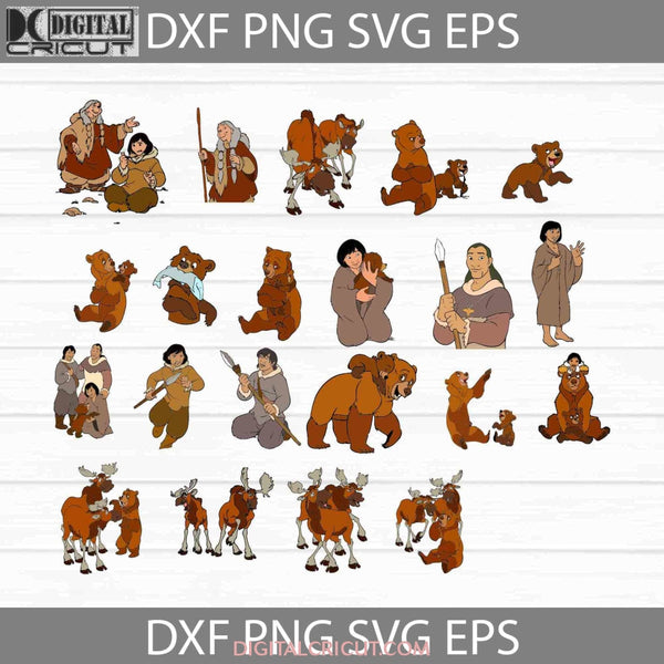 Denahi Svg Nita Tanana Sitka Rutt Tuke Kenai Koda Brother Bear Svg Bundle Cartoon Cricut File