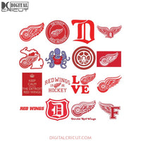 Detroit Red Wings Svg, Cricut File, Bundle, Hockey Svg, NHL Svg, Sport Svg, Clipart