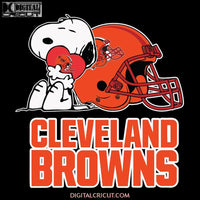 Cleveland Browns Snoopy Love Svg, Cricut File, NFL Svg, Sport Svg, Football Svg, Love Svg, Snoopy Svg, Clipart, Svg, Png, Eps, Dxf