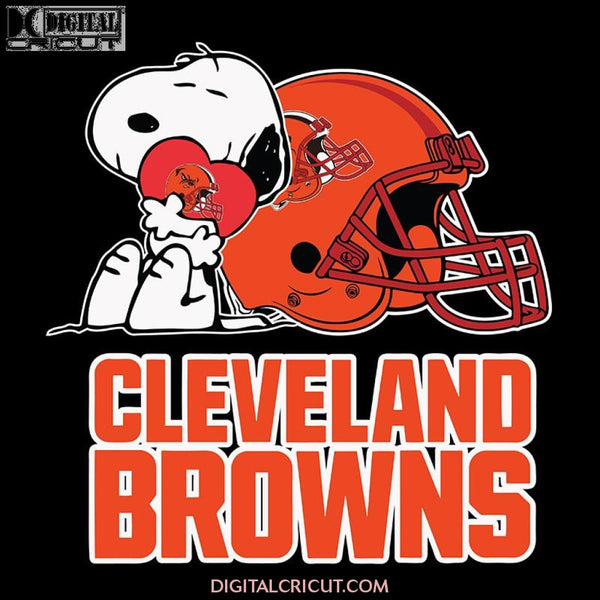 Cleveland Browns Snoopy Love Svg, Cricut File, NFL Svg, Sport Svg, Football Svg, Love Svg, Snoopy Svg, Clipart, Svg, Png, Eps, Dxf