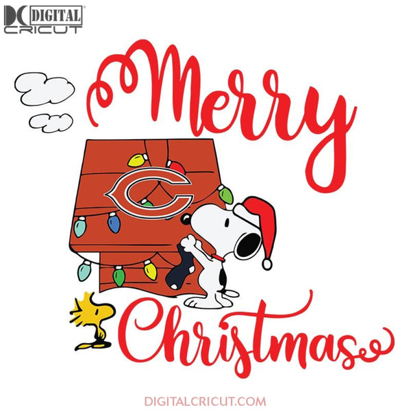 Chicago Bears Merry Christmas Svg, Cricut File, Clipart, Football Svg, NFL Svg, Sport Svg, Christmas Svg, Snoopy Svg, Png, Eps, Dxf