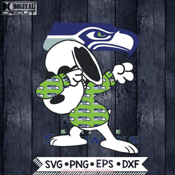 Seattle Seahawks Snoopy Dabbing Svg, NFL Svg, Football Svg, Cricut File, Svg