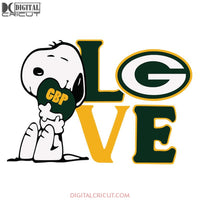 Packers Snoopy Love Svg, Green Bay Packers Svg, Packers Quotes, Cricut Silhouette, Clipart, NFL Svg, Football Svg, Sport Svg