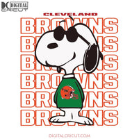 Vintage Cleveland Browns Svg, Snoopy Svg, Cricut File, Clipart, NFL Svg, Football Svg, Sport Svg, Png, Eps, Dxf