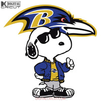 Snoopy Joe Cool To Be The Baltimore Ravens Svg, NFL Svg, Sport Svg, Football Svg, Cricut File, Clipart