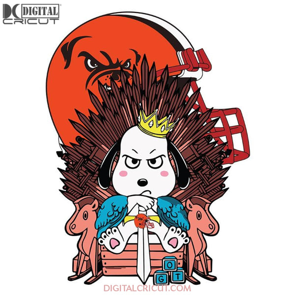 Game Of Thrones Snoopy On Throne Baby GOT Svg, Cleveland Browns Svg, NFL Svg, Sport Svg, Cricut File, Football Svg, Png, Eps, Dxf