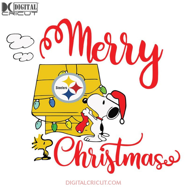 Pittsburgh Steelers Merry Christmas Svg, Cricut File, Clipart, Football Svg, NFL Svg, Sport Svg, Christmas Svg, Snoopy Svg, Png, Eps, Dxf
