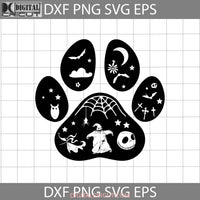 Dog Paw Svg Halloween Paw Cricut File Clipart Png Eps Dxf