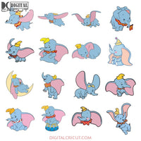 Dumbo Vector, Disney Dumbo Svg, Dumbo Svg, Disney Svg, Bundle, Cricut File, Clipart, Elephants Svg, Disney Character Svg, Png, Eps, Dxf