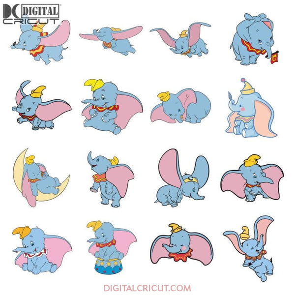 Dumbo Vector, Disney Dumbo Svg, Dumbo Svg, Disney Svg, Bundle, Cricut File, Clipart, Elephants Svg, Disney Character Svg, Png, Eps, Dxf