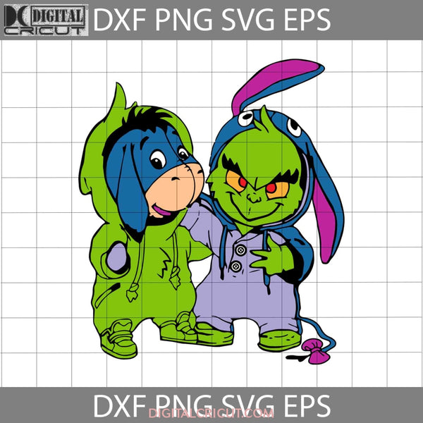 Eeyore And Grinch Costume Svg Winnie The Pooh Halloween Gift Funny Cuties Horror Cricut File Clipart