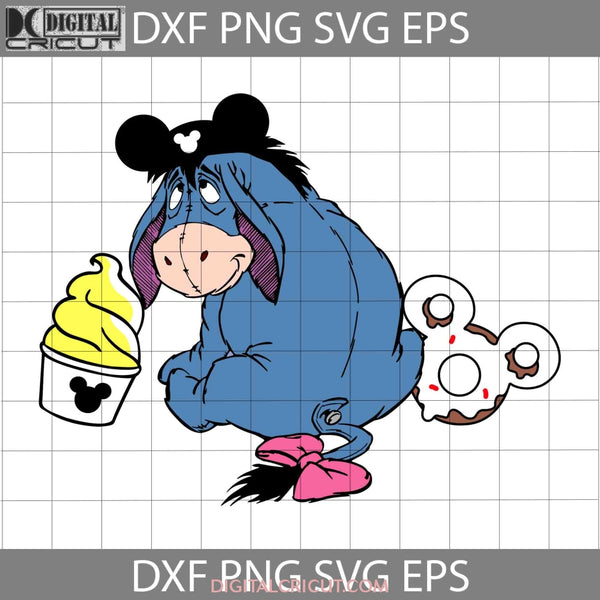 Eeyore Svg With Balloon Cartoon Cricut File Clipart Png Eps Dxf