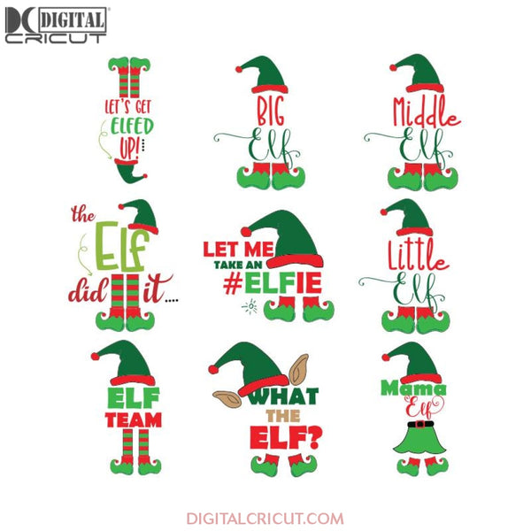 Elf Svg, Bundle, Christmas Svg, Cricut File, Silhouette Cameo, Little Elf Svg