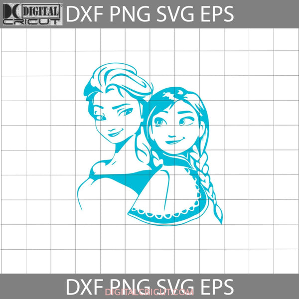 Elsa And Anna Svg Frozen Cartoon Cricut File Clipart Png Eps Dxf