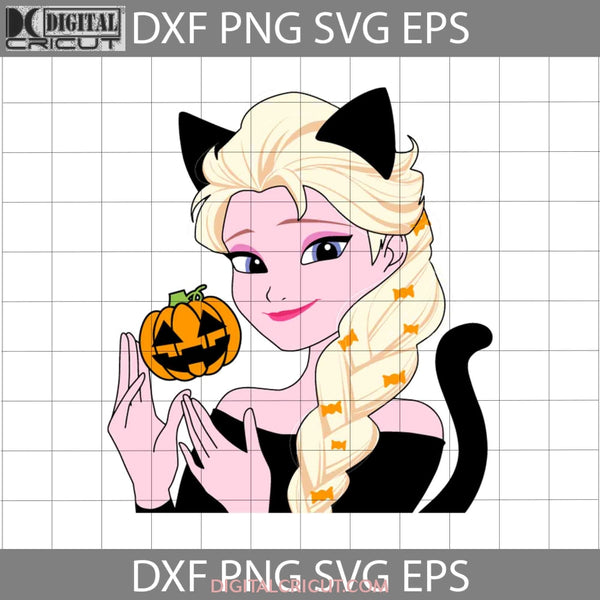 Elsa Pumpkin Svg Frozen Hallowen Halloween Gift Cricut File Clipart Svg Png Eps Dxf