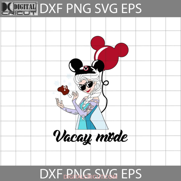 Elsa Vacay Mode Svg Princess Cartoon Cricut File Clipart Png Eps Dxf