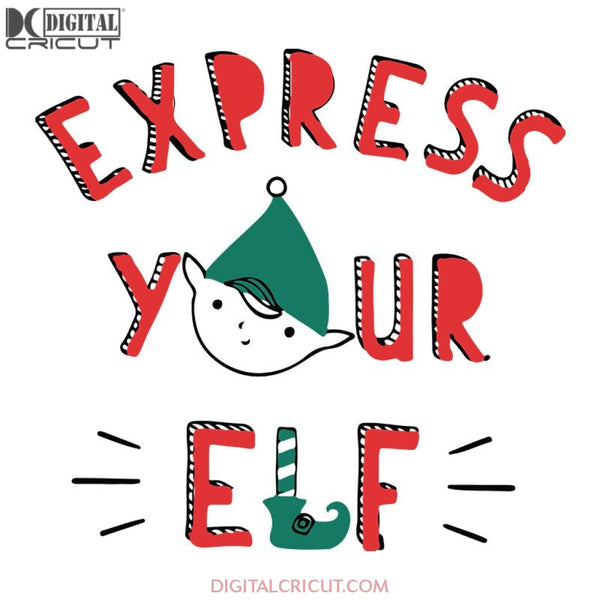 Express Your Elf Svg, Wine Svg, Santa Svg, Snowman Svg, Christmas Svg, Merry Christmas Svg, Bake Svg, Cake Svg, Cricut File, Clipart