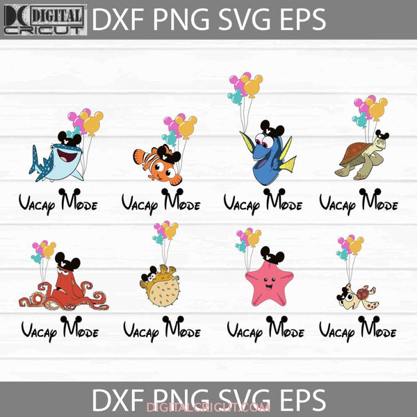 Finding Nemo Vacay Mode Svg Bundle Cartoon Cricut File Clipart Png Eps Dxf