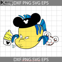 Flounder Mickey Svg With Balloon Cartoon Cricut File Clipart Png Eps Dxf