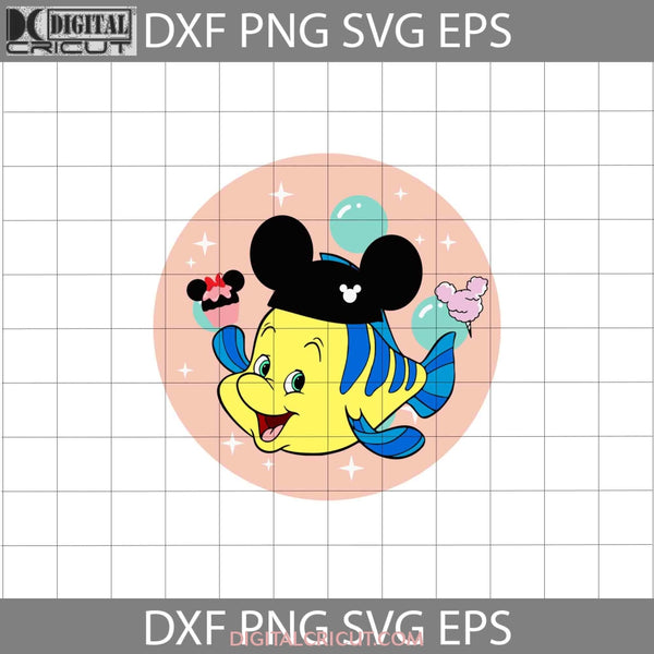 Flounder Snacks Mickey Mouse Ears Svg Vacay Mode The Little Mermaid Cartoon Cricut File Clipart Png