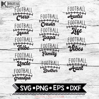 Football Svg Bundle Svg Hobby Team Papa Uncle Cousins Crew Fathers Day