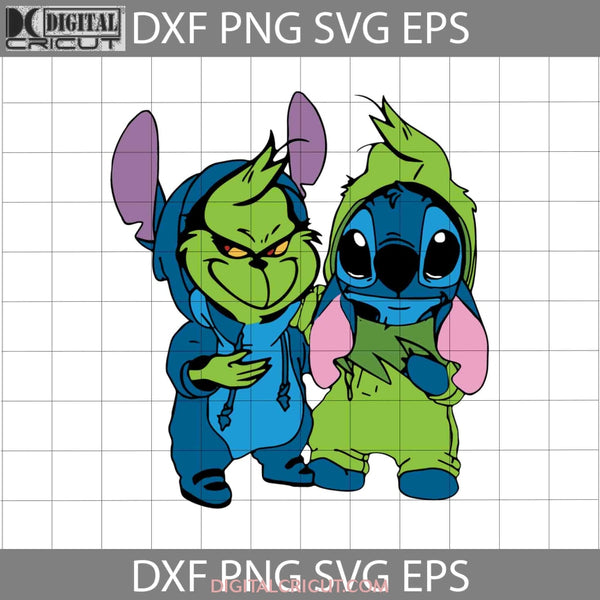 Grinch And Stitch Costume Svg Halloween Gift Funny Cuties Horror Cricut File Clipart Png Eps Dxf